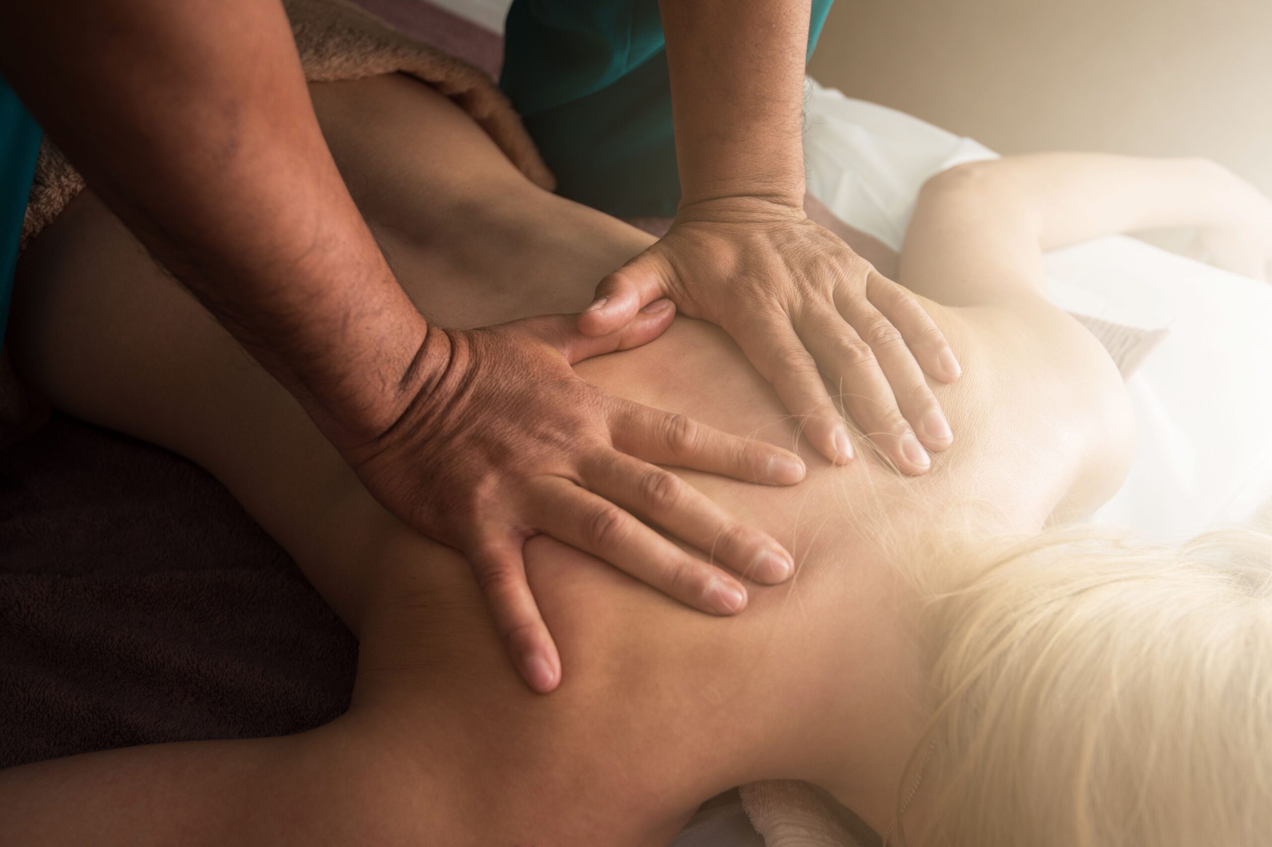 Massage in a calm treatment room
